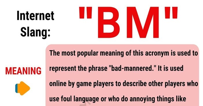 Origin of the Abbreviation BM